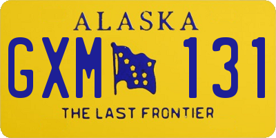 AK license plate GXM131