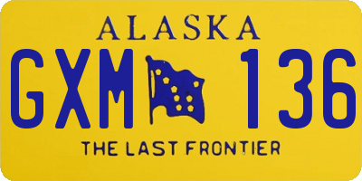 AK license plate GXM136