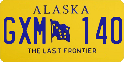 AK license plate GXM140