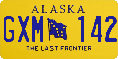 AK license plate GXM142