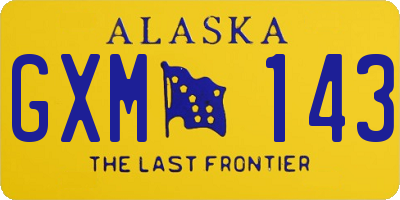 AK license plate GXM143