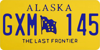 AK license plate GXM145