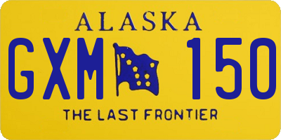 AK license plate GXM150