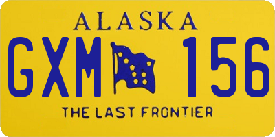 AK license plate GXM156