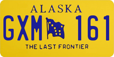 AK license plate GXM161