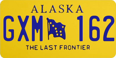 AK license plate GXM162