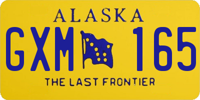 AK license plate GXM165