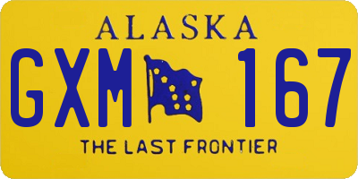 AK license plate GXM167