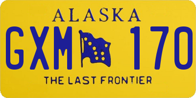 AK license plate GXM170