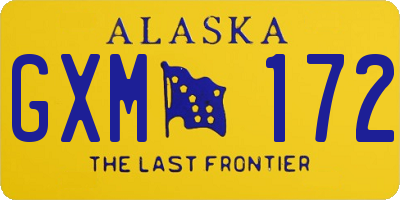 AK license plate GXM172