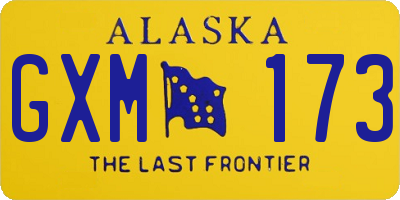 AK license plate GXM173