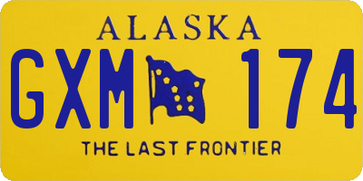 AK license plate GXM174