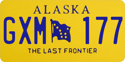 AK license plate GXM177