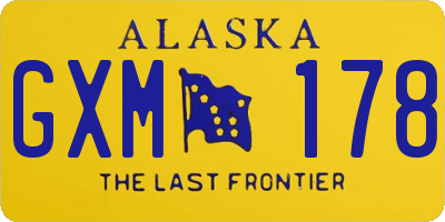 AK license plate GXM178