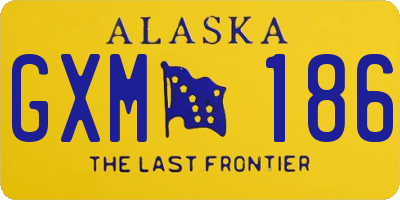 AK license plate GXM186