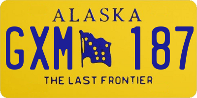 AK license plate GXM187
