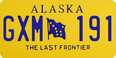 AK license plate GXM191