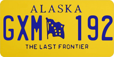 AK license plate GXM192