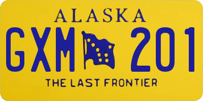 AK license plate GXM201