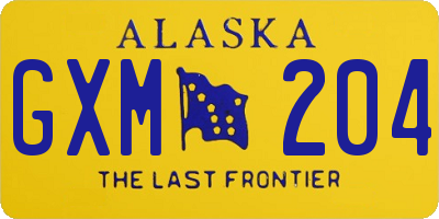 AK license plate GXM204