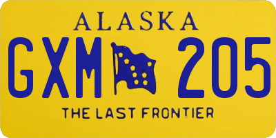 AK license plate GXM205