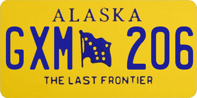 AK license plate GXM206