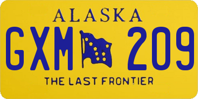 AK license plate GXM209