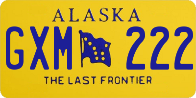 AK license plate GXM222