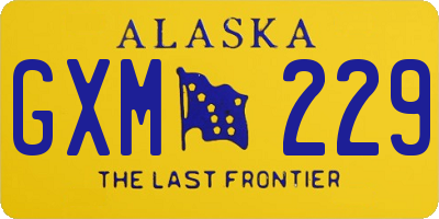 AK license plate GXM229