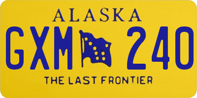 AK license plate GXM240