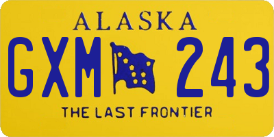 AK license plate GXM243