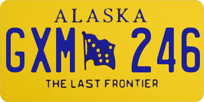 AK license plate GXM246