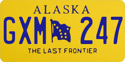 AK license plate GXM247
