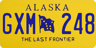 AK license plate GXM248