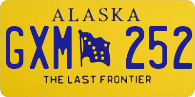 AK license plate GXM252