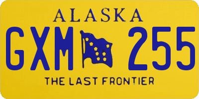 AK license plate GXM255