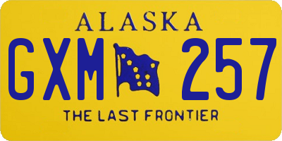 AK license plate GXM257