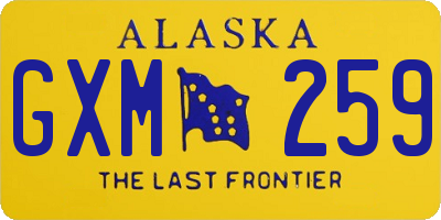 AK license plate GXM259