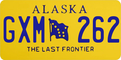 AK license plate GXM262