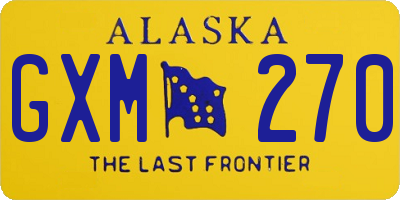 AK license plate GXM270