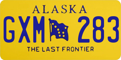 AK license plate GXM283