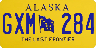 AK license plate GXM284