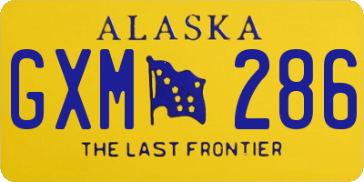 AK license plate GXM286