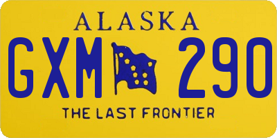 AK license plate GXM290