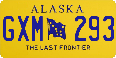 AK license plate GXM293