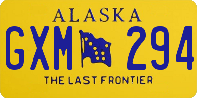 AK license plate GXM294