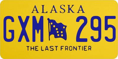 AK license plate GXM295
