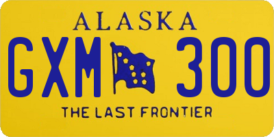 AK license plate GXM300