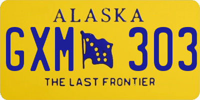 AK license plate GXM303