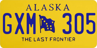 AK license plate GXM305